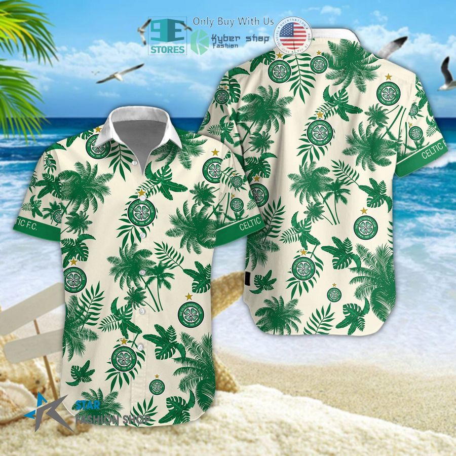celtic f c logo palm tree hawaiian shirt shorts 1 25098