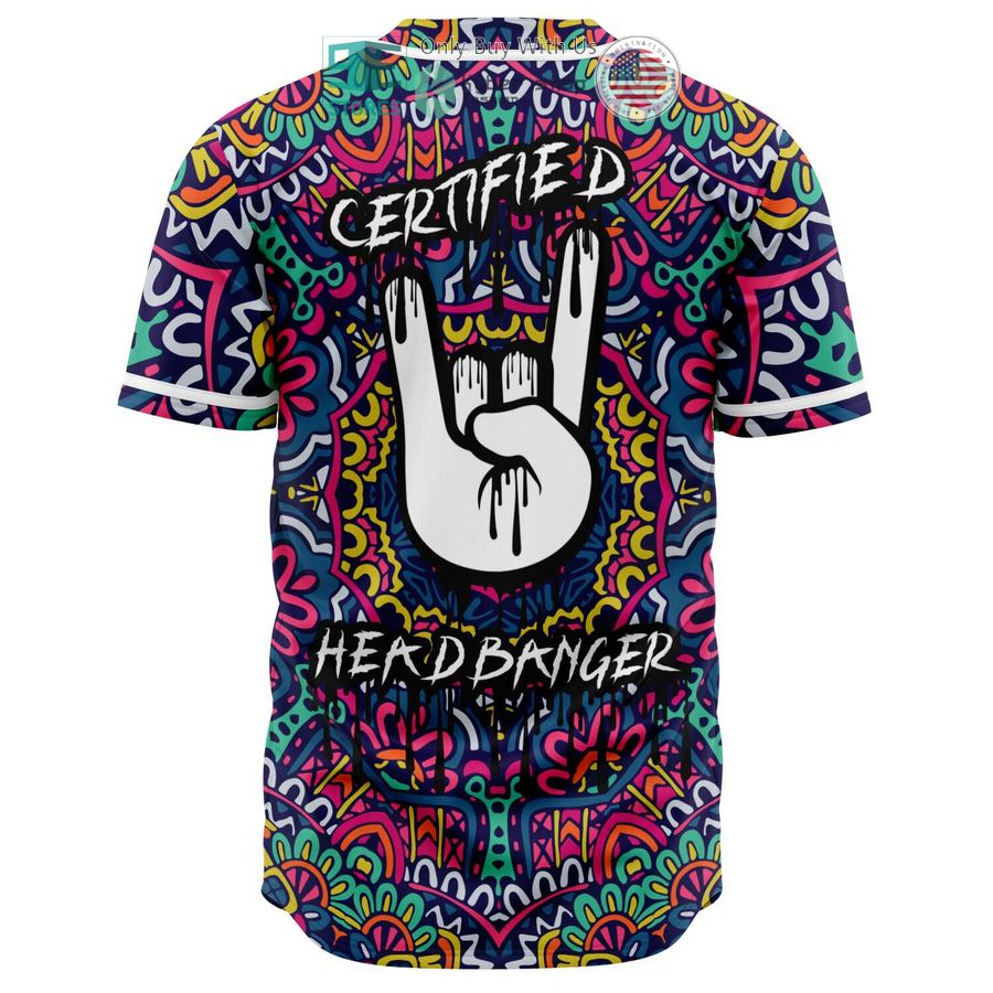 certified headbanger rock handsign trippy baseball jersey 1 37554