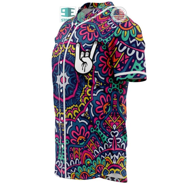 certified headbanger rock handsign trippy baseball jersey 3 87286