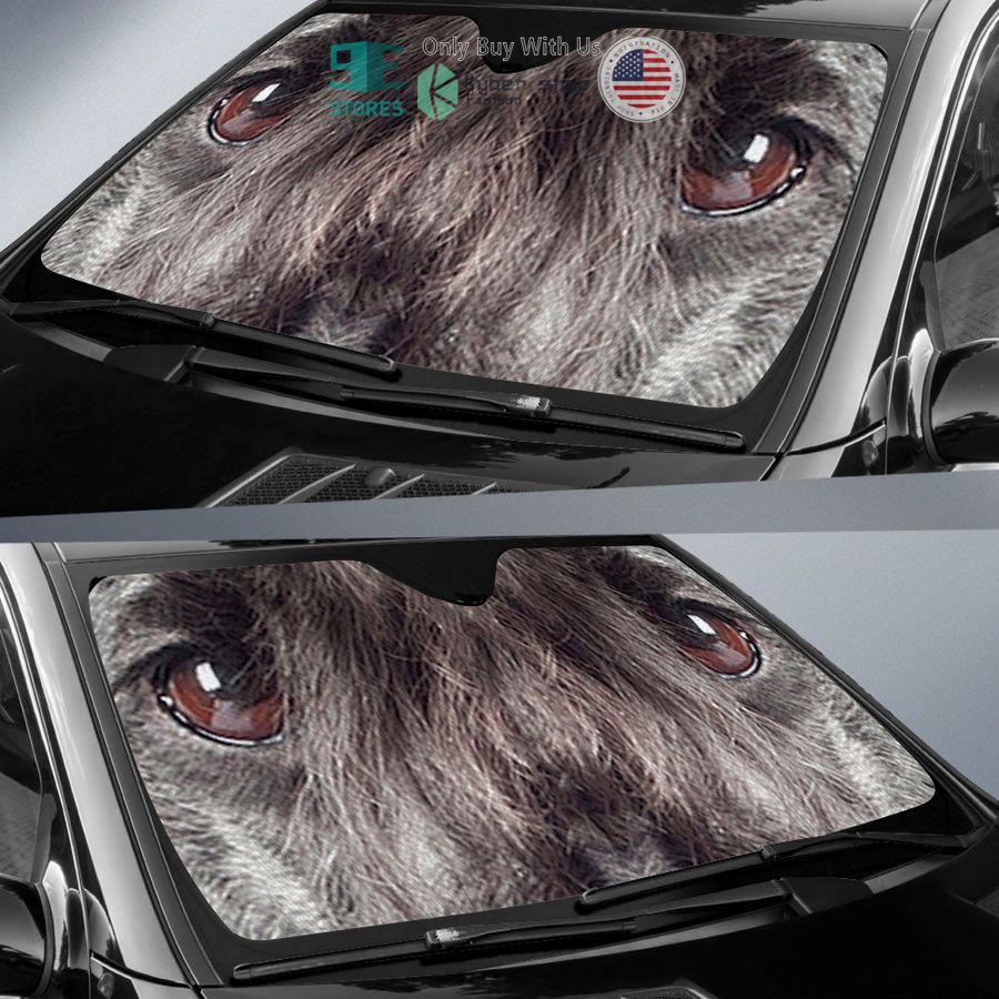 cesky terrier dog eyes car sun shade 2 35278
