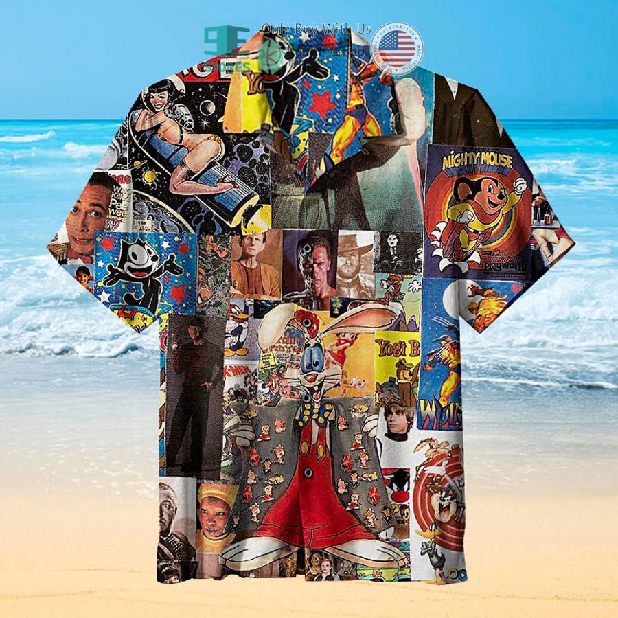 characters collage hawaiian shirt 1 72458