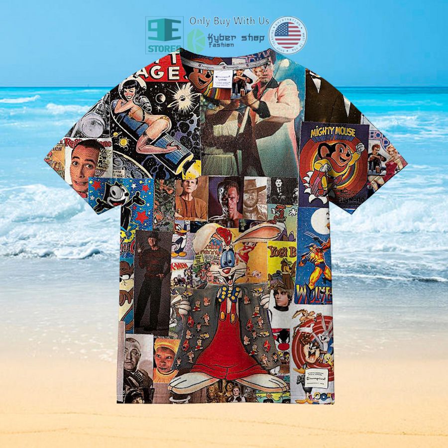 characters collage hawaiian shirt 2 10812