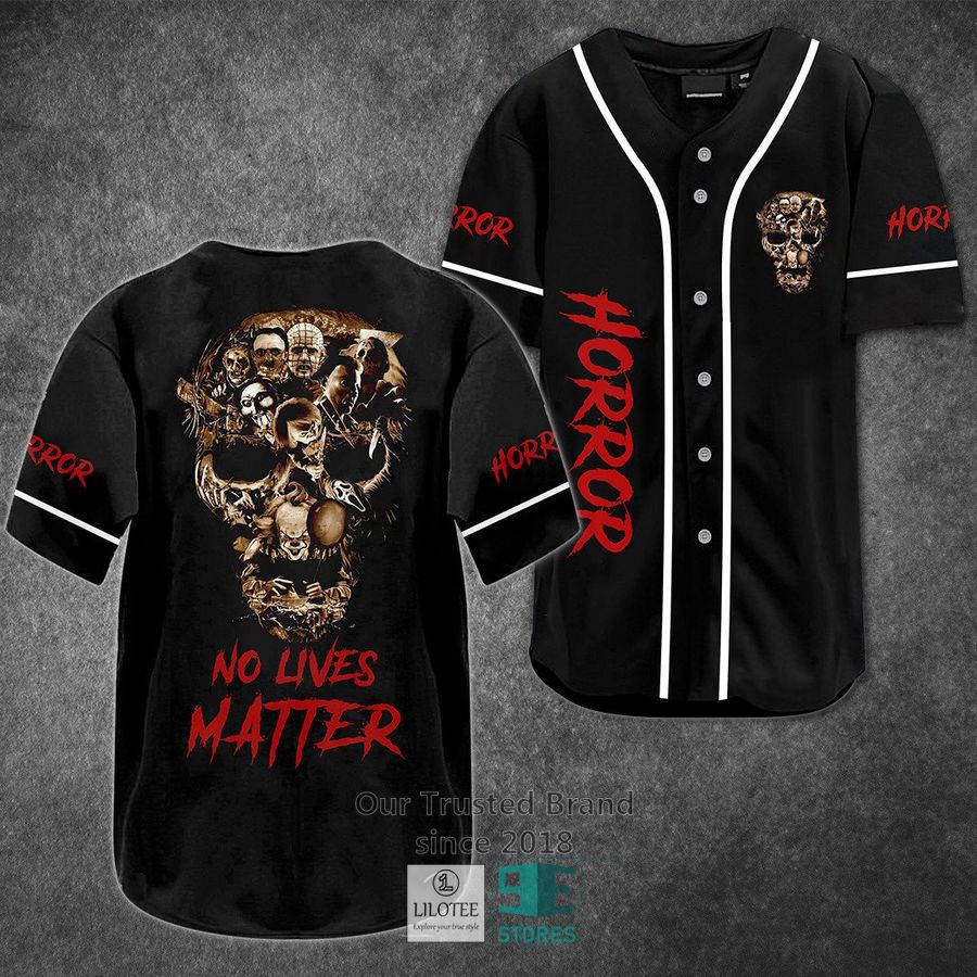 characters face skull no lives matter horror movie baseball jersey 1 51605