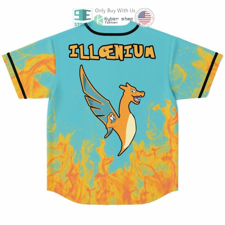 charizard illenium fire blue baseball jersey 2 60520