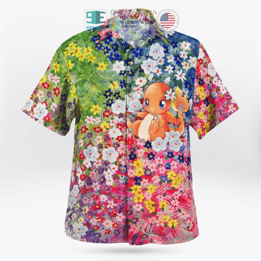 charmander summer flowers hawaiian shirt shorts 1 68678