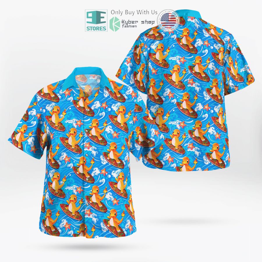 charmander surfing hawaiian shirt shorts 2 56893