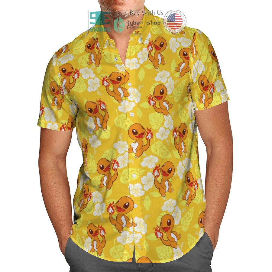 charmander tropical hawaiian shirt shorts 2 89482