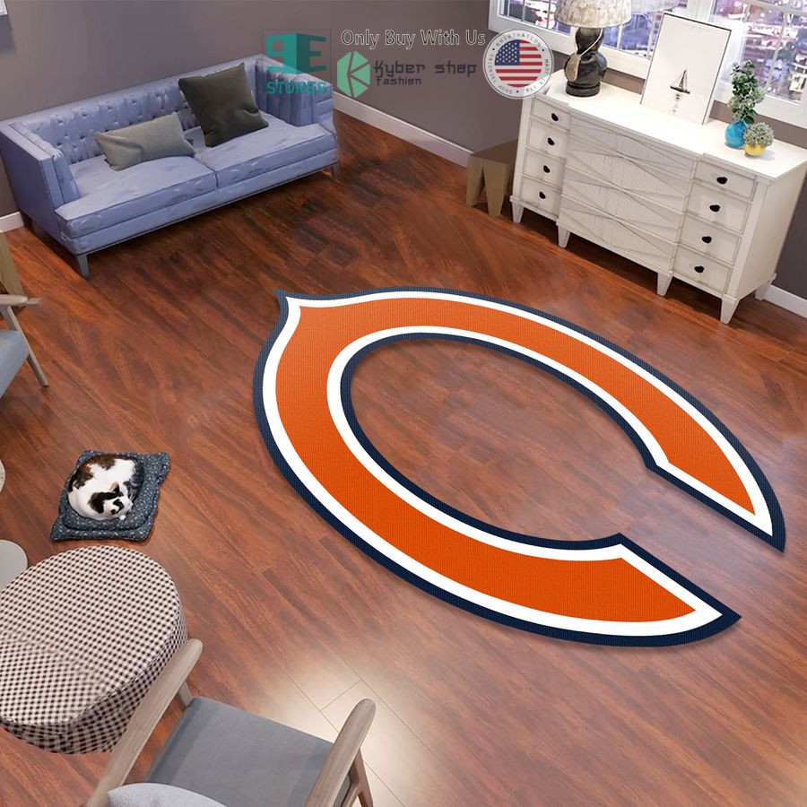 chicago bears logo shaped rug 1 31209