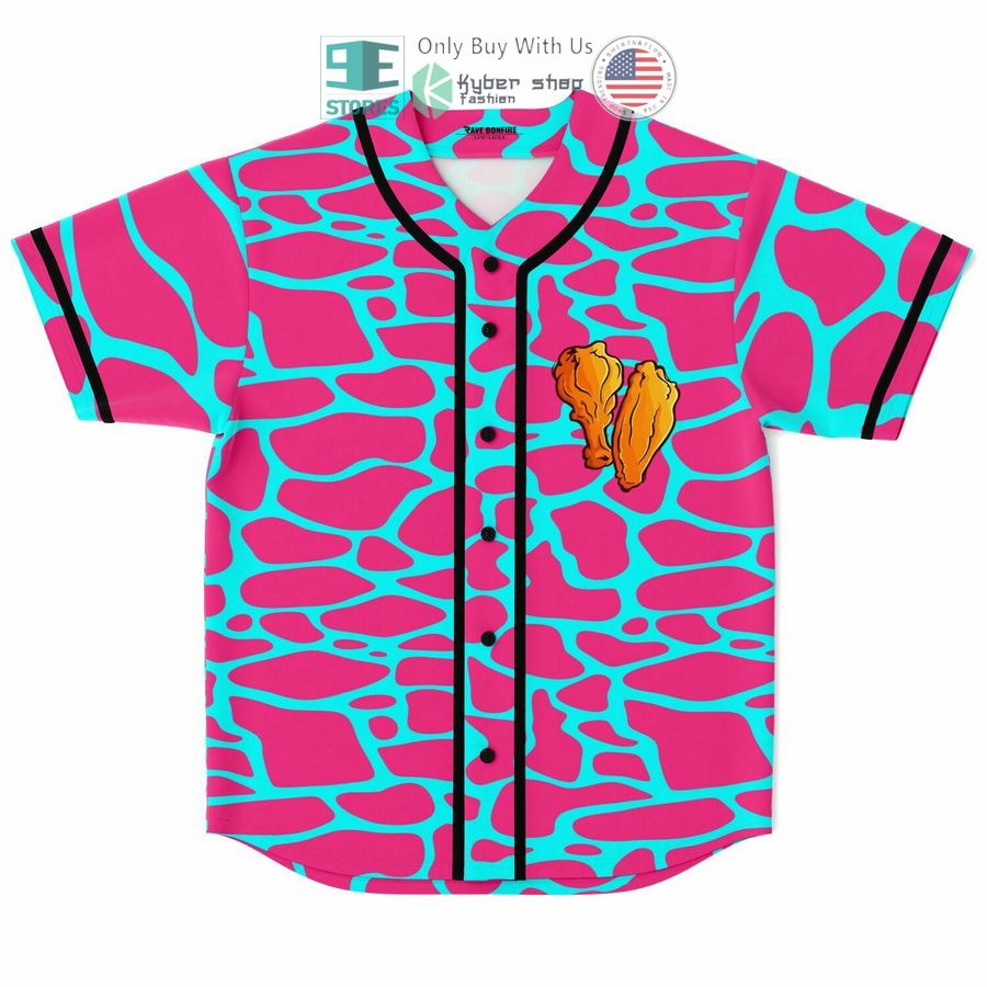 chicken wings pink cyan baseball jersey 1 44515