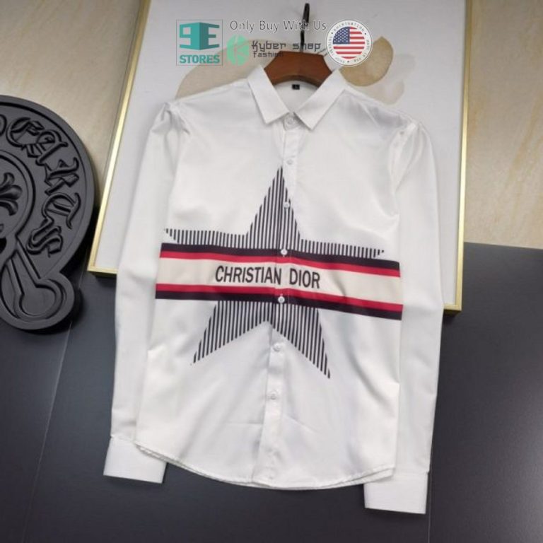 christian dior star white long sleeve button shirt 1 81117