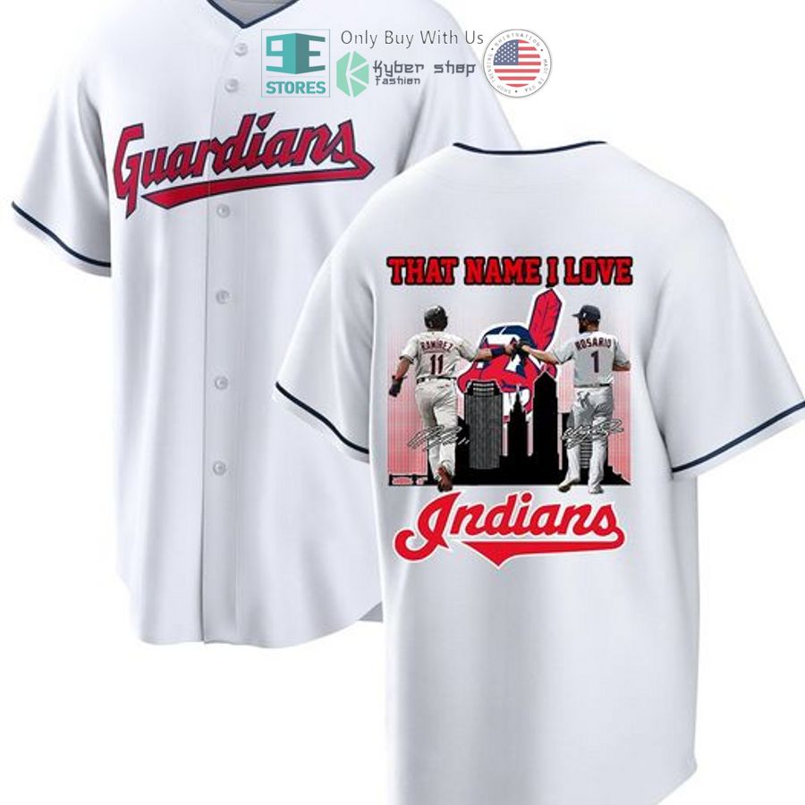 cleveland indians that name i love white baseball jersey 1 81686