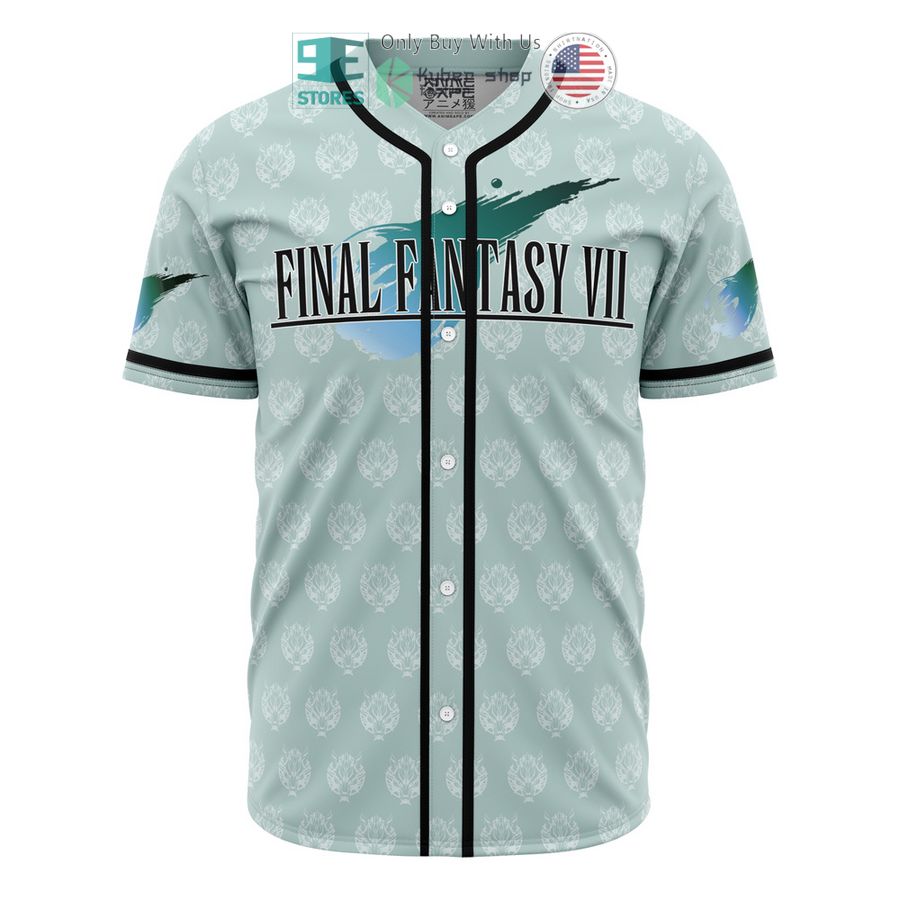 cloud strife final fantasy vii baseball jersey 1 61327
