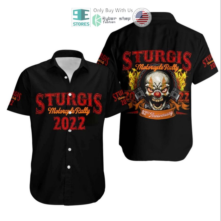 clown skull 2022 sturgis motorcycle rally hawaiian shirt 1 12645