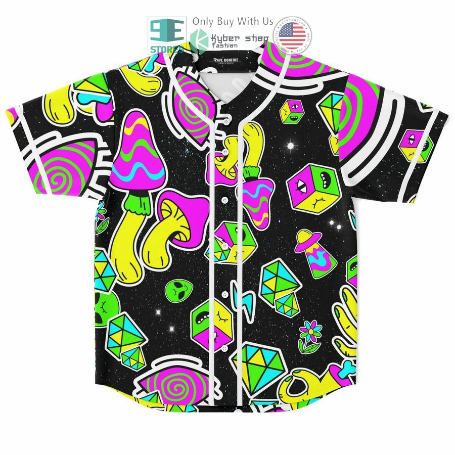 colorful trippy shapes baseball jersey 1 10630