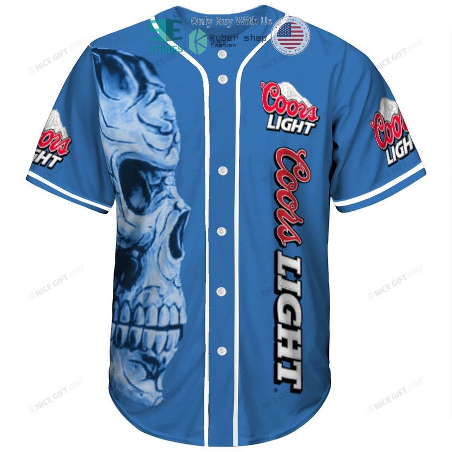 coors light logo skull blue baseball jersey 2 56336