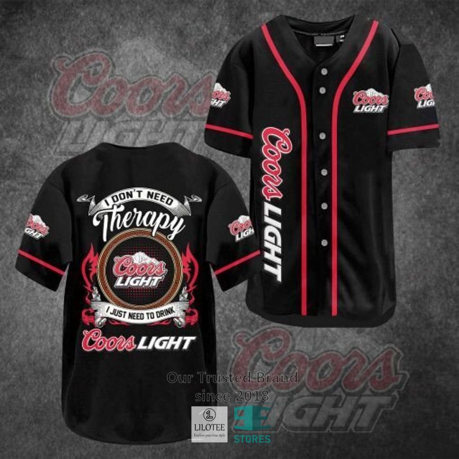 coors light therapy baseball jersey 1 77875