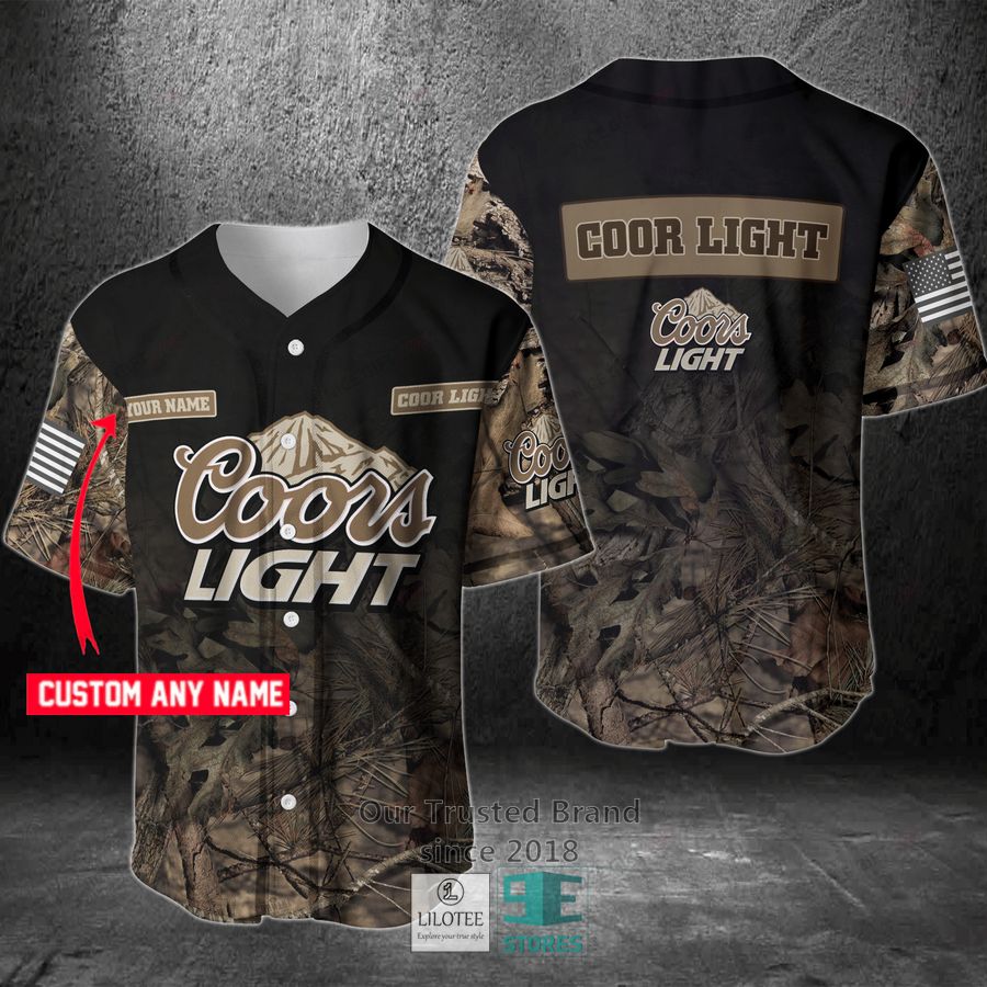coors light your name hunting baseball jersey 1 14071