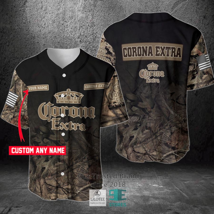 corona extra your name hunting baseball jersey 1 84794