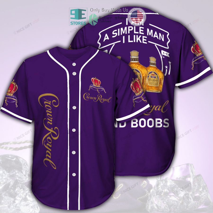 crown royal i am a simple man purple baseball jersey 1 99535