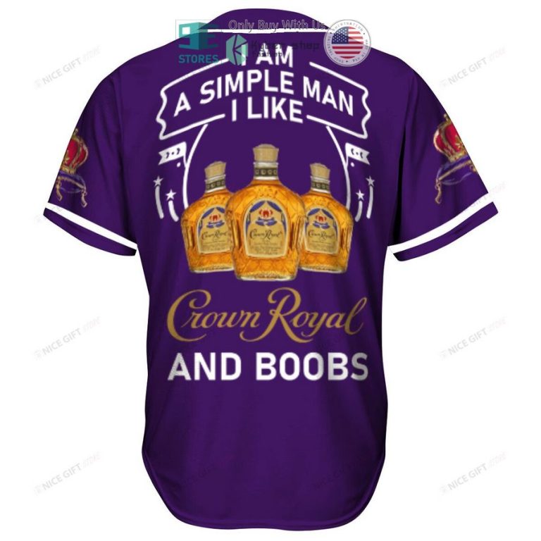 crown royal i am a simple man purple baseball jersey 3 97146