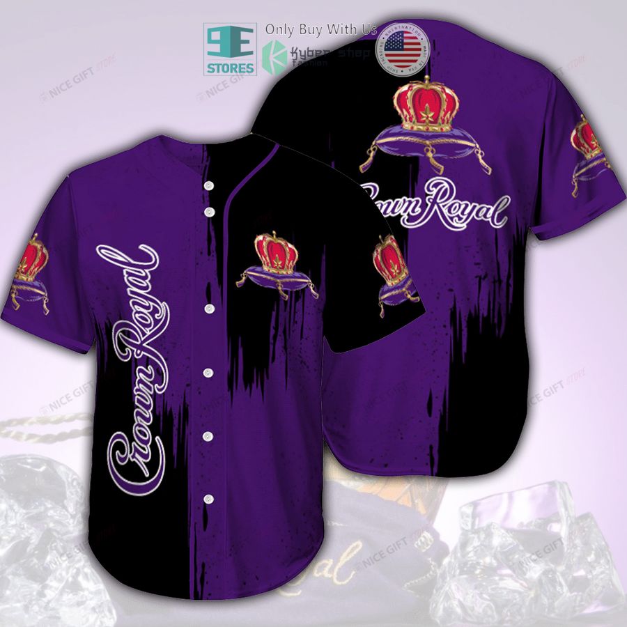 crown royal logo black purple baseball jersey 1 89419