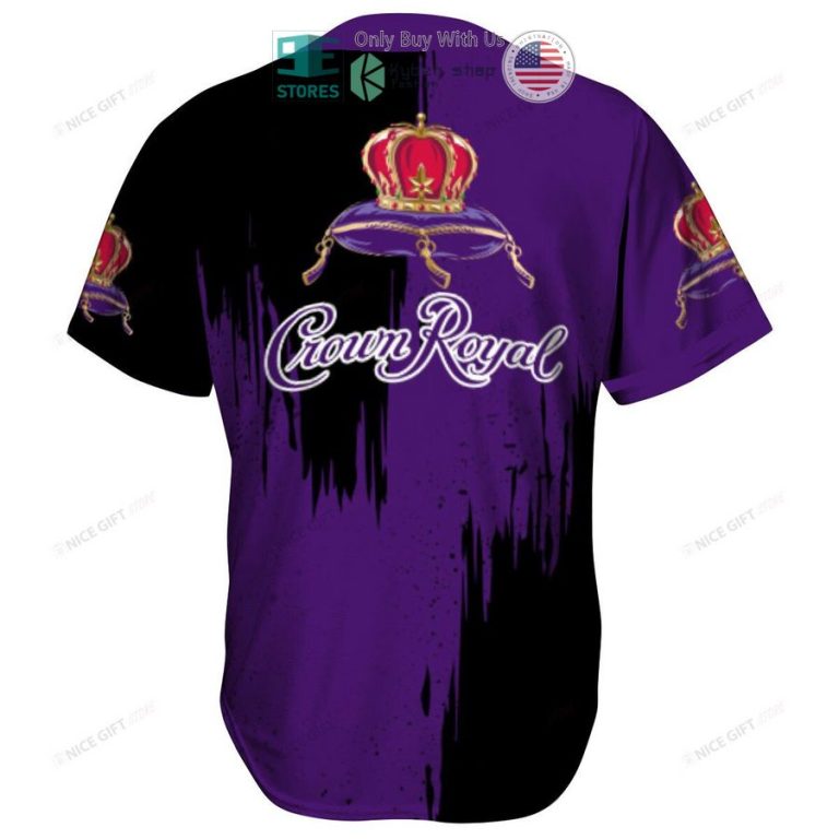 crown royal logo black purple baseball jersey 3 96590