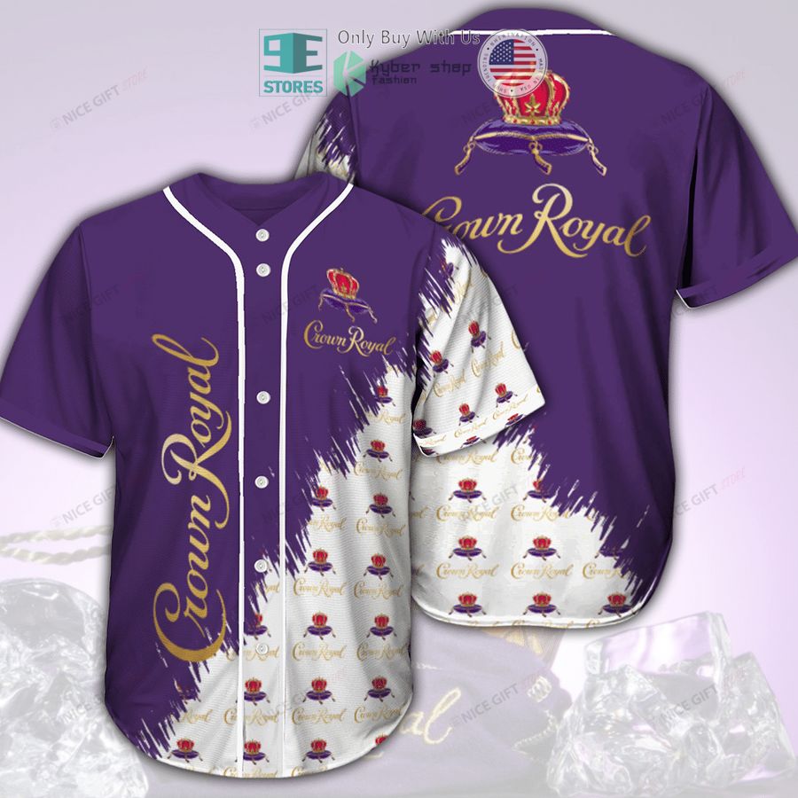 crown royal logo pattern purple baseball jersey 1 55786