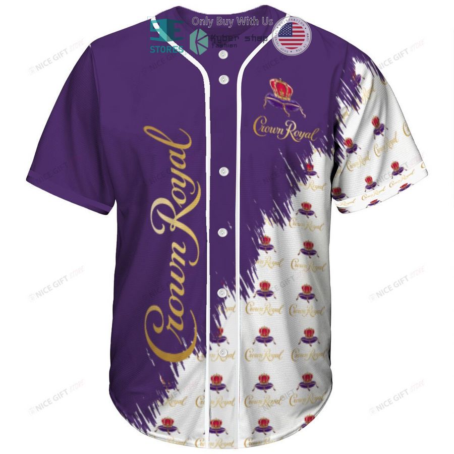 crown royal logo pattern purple baseball jersey 2 86489