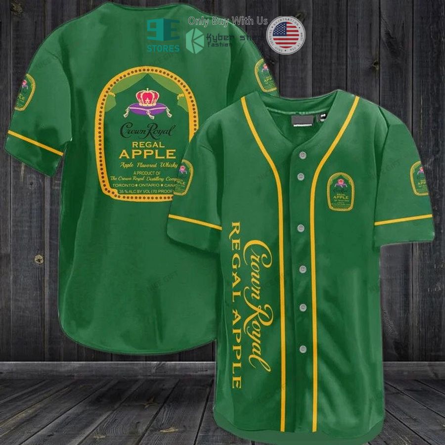 crown royal regal apple green baseball jersey 1 49561