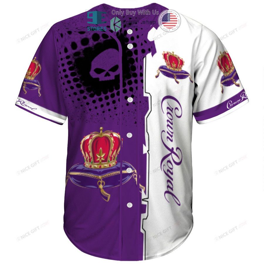 crown royal skull white purple baseball jersey 2 7004