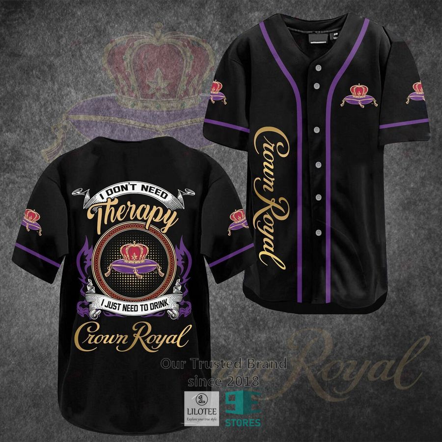 crown royal therapy baseball jersey 1 94645