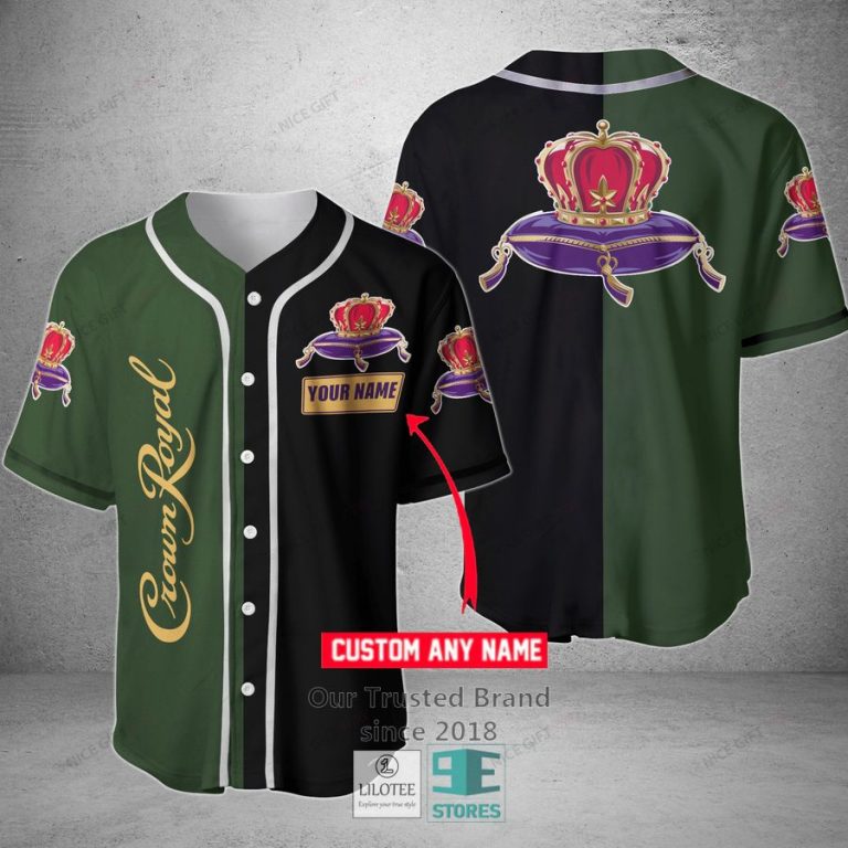 crown royal your name drak green baseball jersey 1 87045