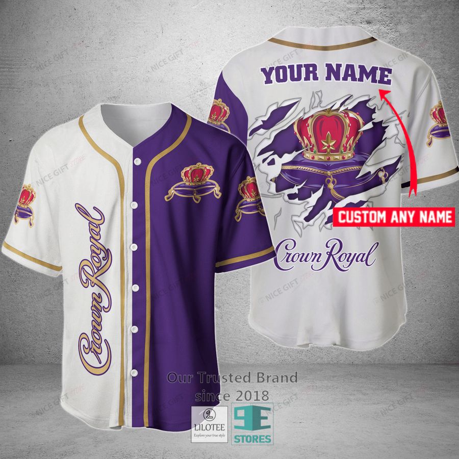 crown royal your name purple white baseball jersey 1 17016