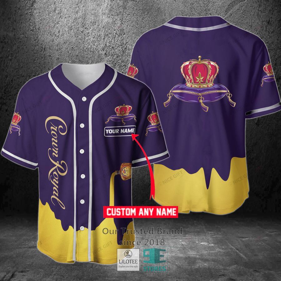 crown royal your name purple yellow baseball jersey 1 26586