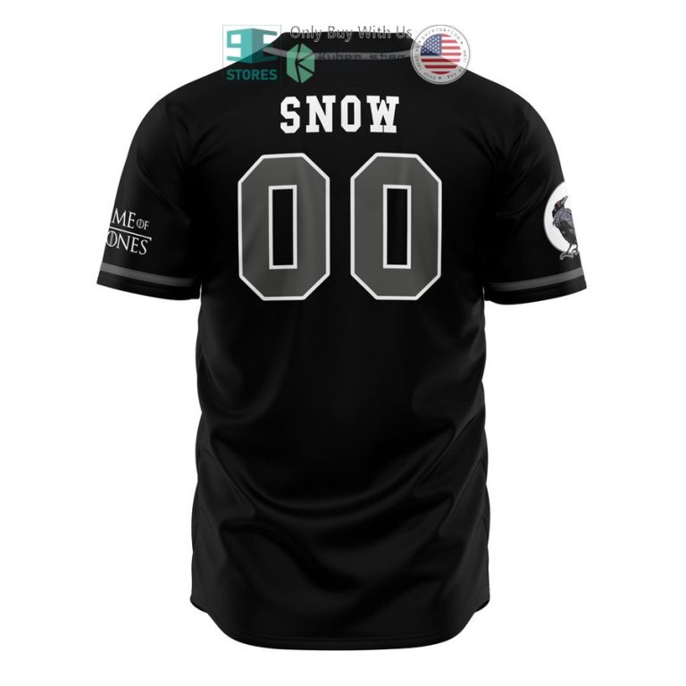 crows of castle black snow game of thrones baseball jersey 3 57076