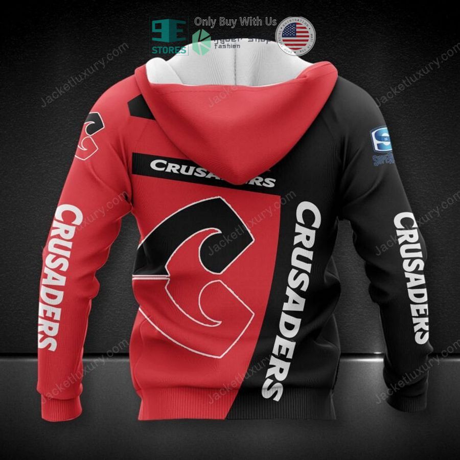 crusaders red black 3d hoodie polo shirt 2 9779
