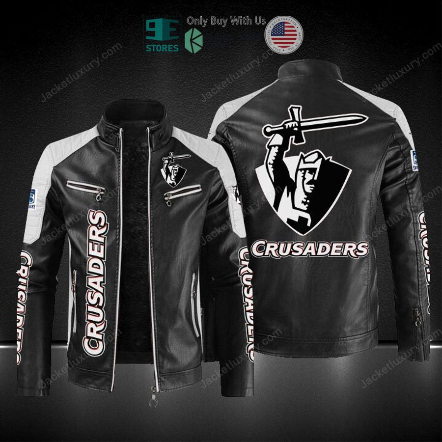 crusaders super rugby block leather jacket 1 5771