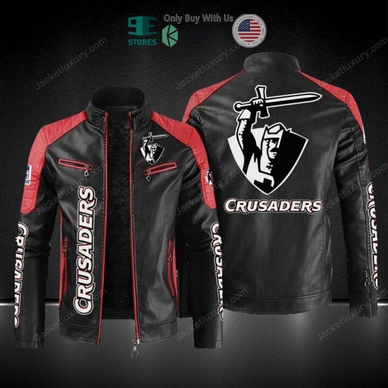 crusaders super rugby block leather jacket 3 68163