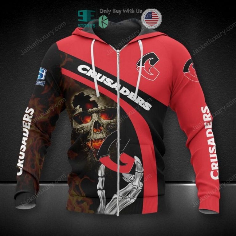 crusaders super rugby skeleton 3d hoodie polo shirt 3 30604