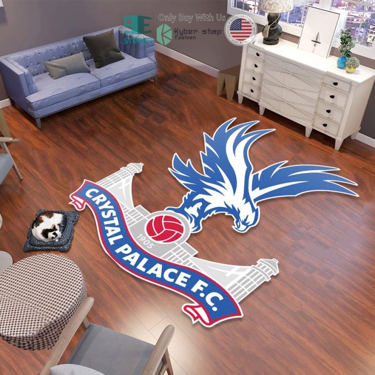 crystal palace fc logo shaped rug 1 8965