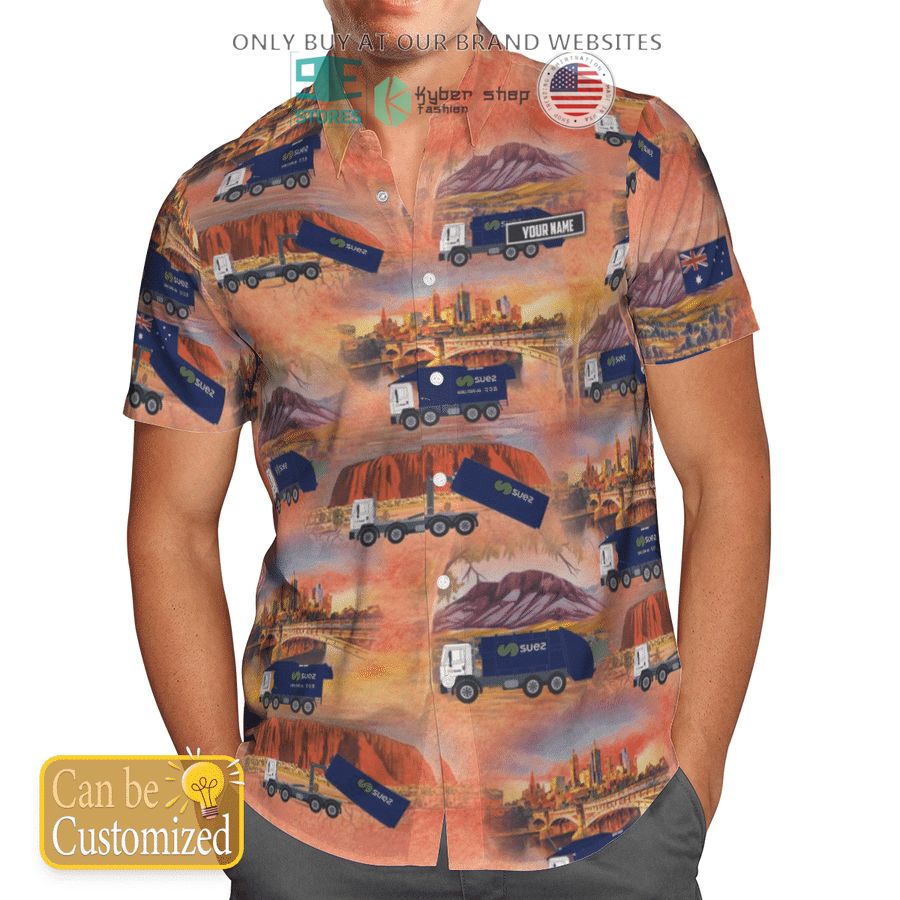 custom name australian waste collector truck hawaiian shirt 1 96907