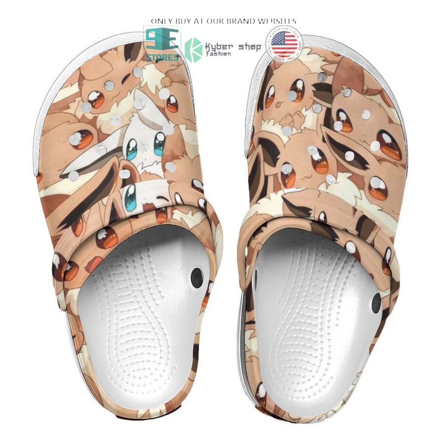 cute eevee seamless pattern crocs crocband shoes 2 45624