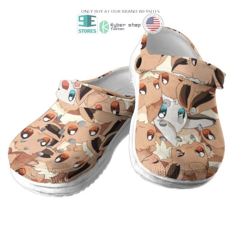 cute eevee seamless pattern crocs crocband shoes 3 83332