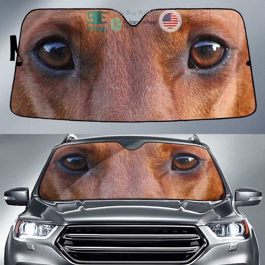 dachshund dog eyes car sun shade 1 2931