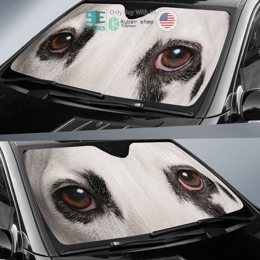 dalmatian dog eyes car sun shade 2 64701