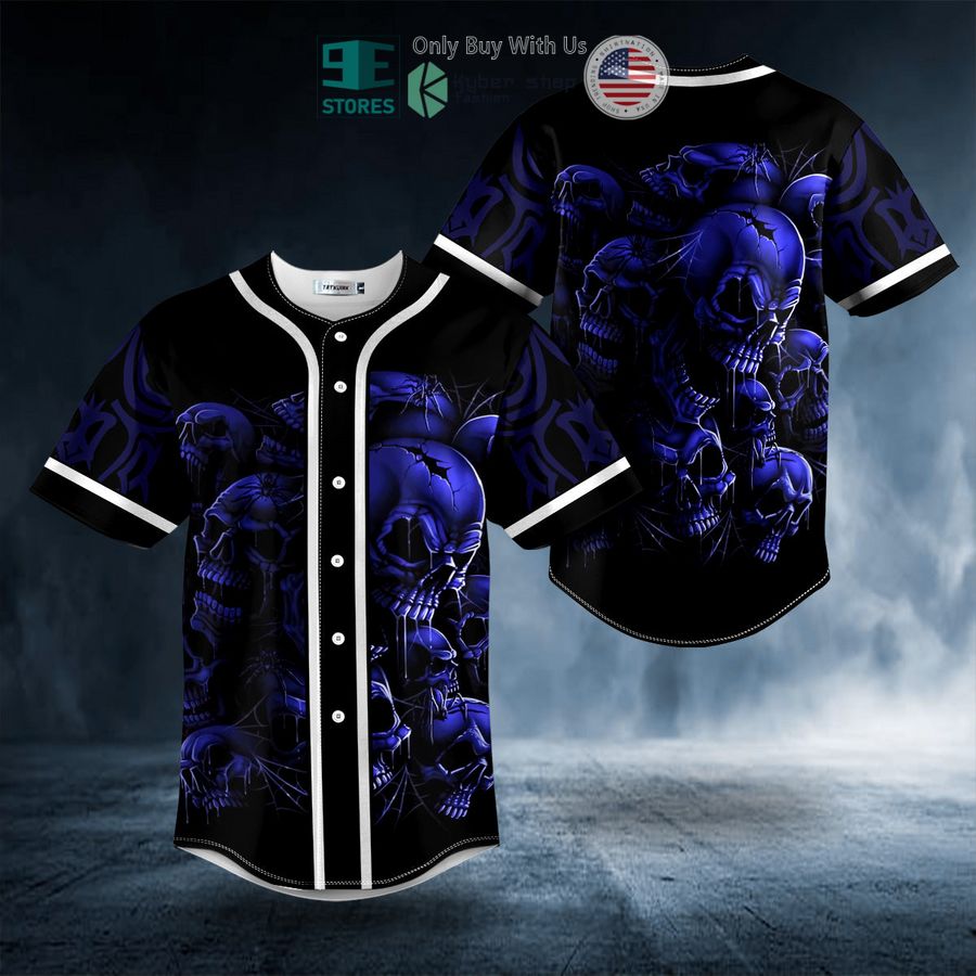 dark blue cracked skull baseball jersey 1 23779