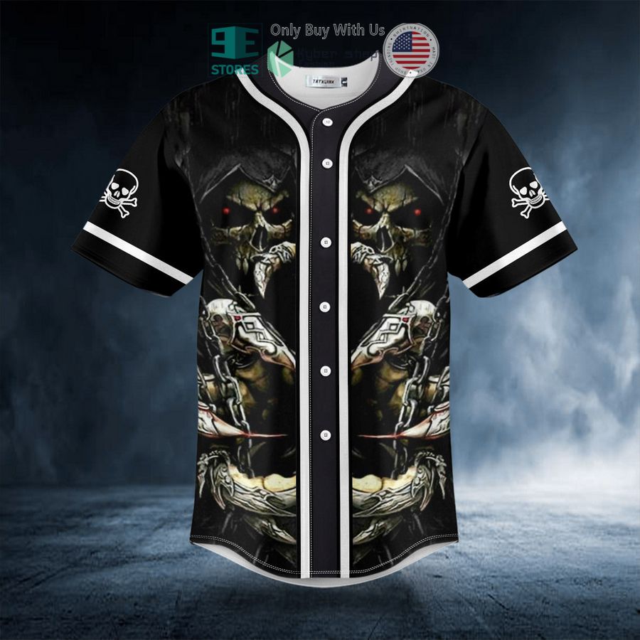 dark death claws skull baseball jersey 3 70100