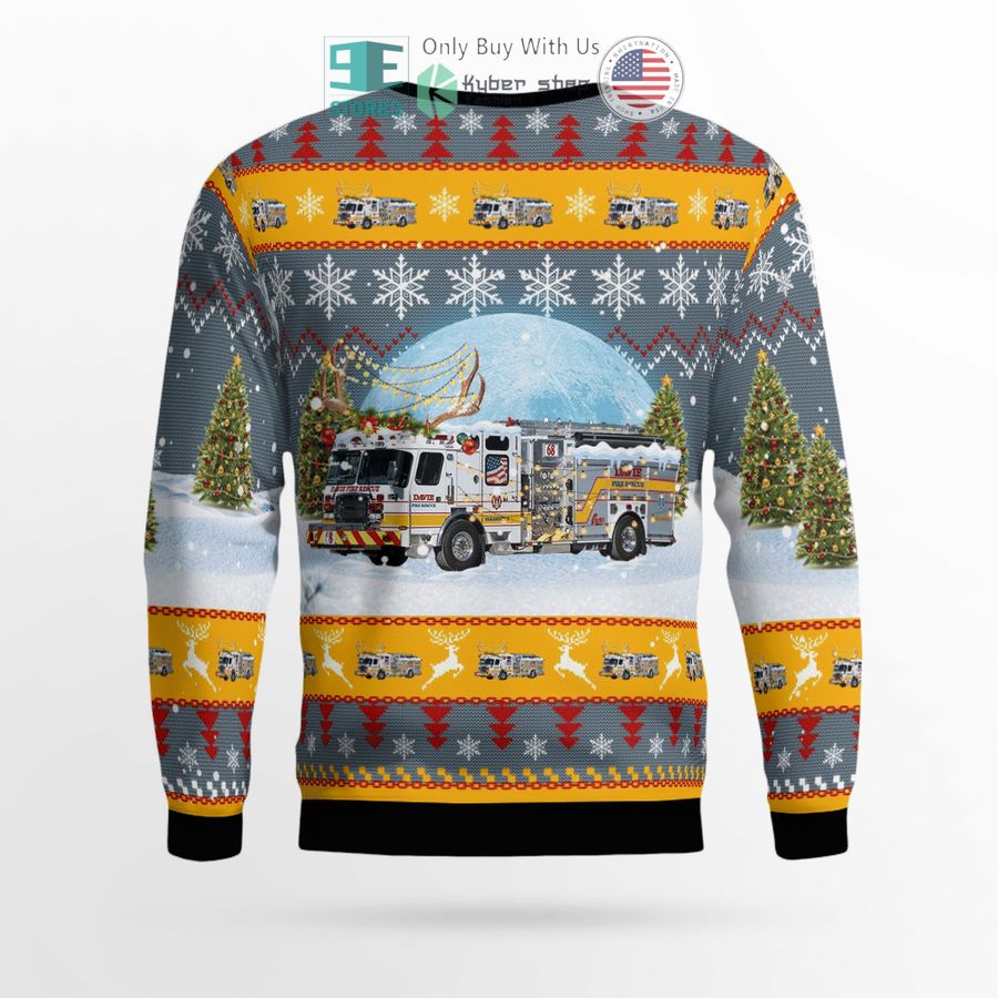 davie broward county florida davie fire rescue department christmas sweater sweatshirt 3 58671
