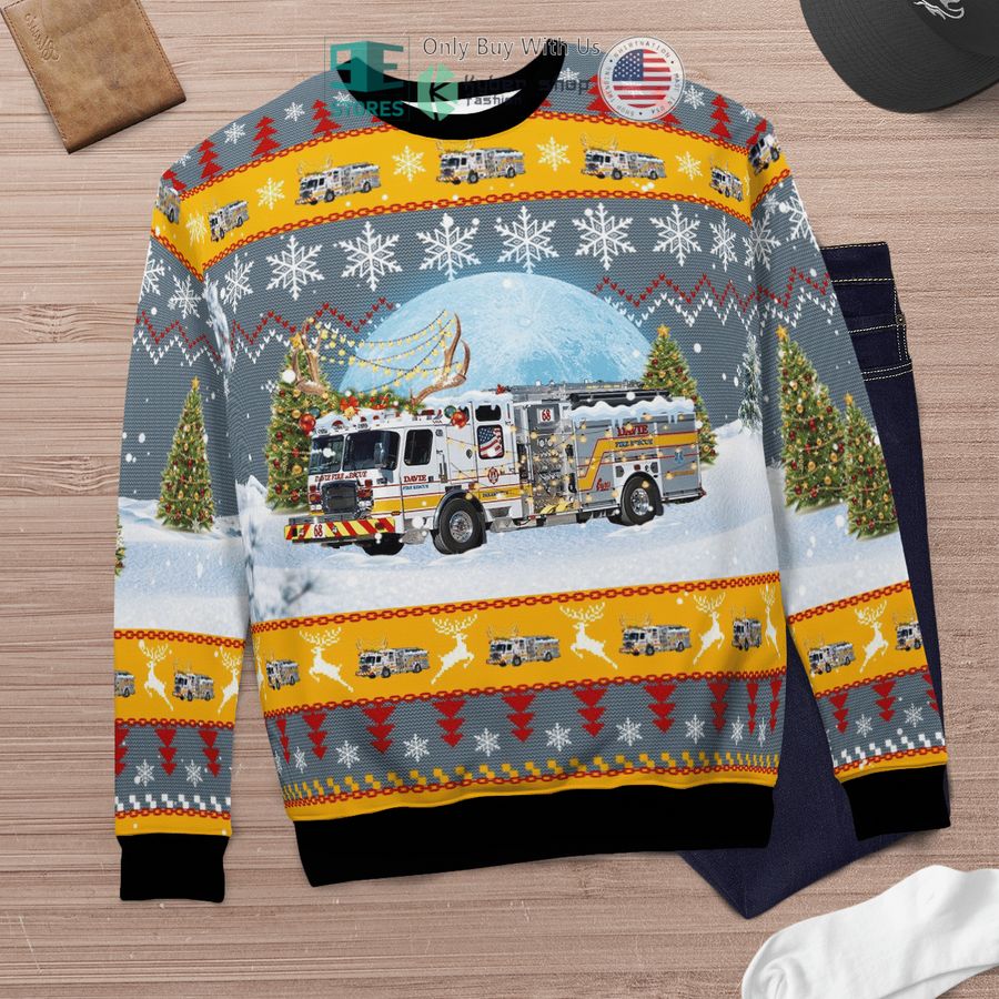 davie broward county florida davie fire rescue department christmas sweater sweatshirt 6 72737
