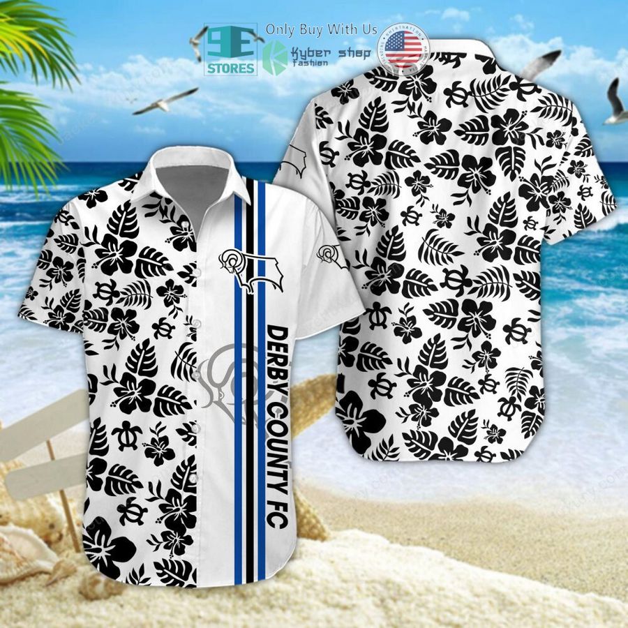 derby county flowers white hawaiian shirt shorts 1 75495